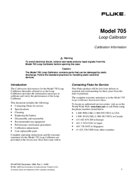 Thumbnail of document Manual - 705 Loop Calibrator